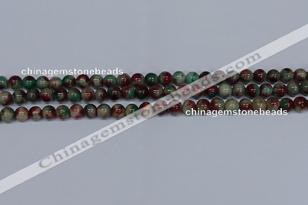 CMJ569 15.5 inches 6mm round rainbow jade beads wholesale