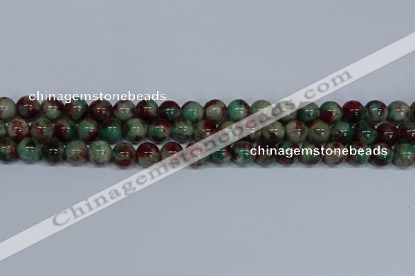 CMJ571 15.5 inches 10mm round rainbow jade beads wholesale