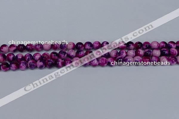 CMJ584 15.5 inches 8mm round rainbow jade beads wholesale