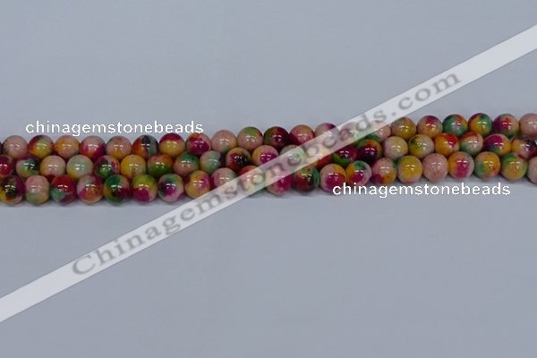 CMJ591 15.5 inches 8mm round rainbow jade beads wholesale