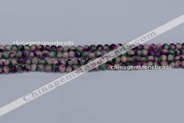 CMJ597 15.5 inches 6mm round rainbow jade beads wholesale