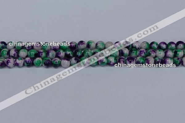 CMJ598 15.5 inches 8mm round rainbow jade beads wholesale