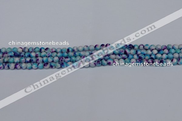 CMJ610 15.5 inches 4mm round rainbow jade beads wholesale