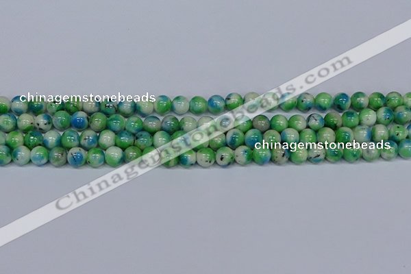 CMJ626 15.5 inches 8mm round rainbow jade beads wholesale