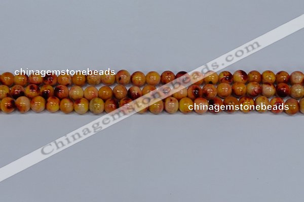 CMJ647 15.5 inches 8mm round rainbow jade beads wholesale