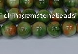 CMJ675 15.5 inches 8mm round rainbow jade beads wholesale