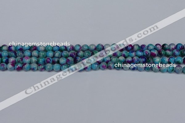 CMJ687 15.5 inches 4mm round rainbow jade beads wholesale