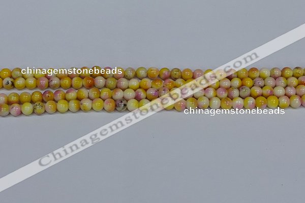 CMJ695 15.5 inches 6mm round rainbow jade beads wholesale