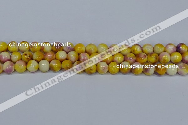 CMJ698 15.5 inches 12mm round rainbow jade beads wholesale