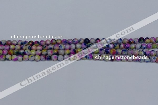 CMJ709 15.5 inches 6mm round rainbow jade beads wholesale