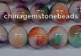 CMJ726 15.5 inches 12mm round rainbow jade beads wholesale