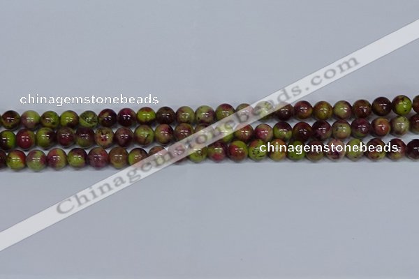 CMJ745 15.5 inches 8mm round rainbow jade beads wholesale