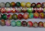 CMJ750 15.5 inches 4mm round rainbow jade beads wholesale