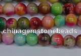 CMJ751 15.5 inches 6mm round rainbow jade beads wholesale