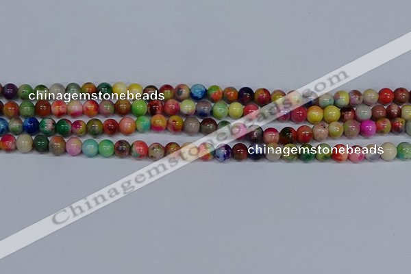 CMJ751 15.5 inches 6mm round rainbow jade beads wholesale