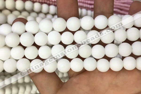 CMJ803 15.5 inches 10mm round matte Mashan jade beads wholesale