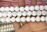 CMJ804 15.5 inches 12mm round matte Mashan jade beads wholesale