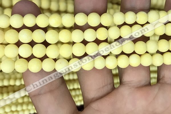 CMJ806 15.5 inches 6mm round matte Mashan jade beads wholesale