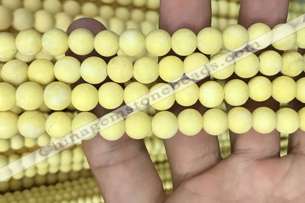 CMJ807 15.5 inches 8mm round matte Mashan jade beads wholesale