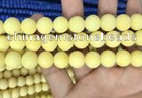 CMJ809 15.5 inches 12mm round matte Mashan jade beads wholesale