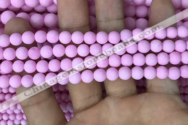 CMJ811 15.5 inches 6mm round matte Mashan jade beads wholesale