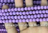 CMJ816 15.5 inches 6mm round matte Mashan jade beads wholesale