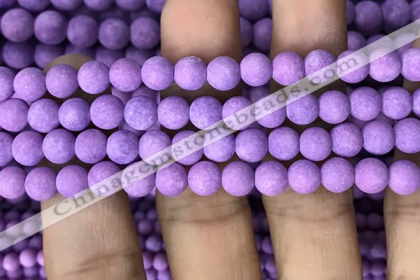 CMJ817 15.5 inches 8mm round matte Mashan jade beads wholesale