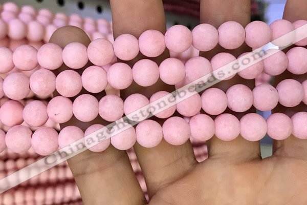 CMJ822 15.5 inches 8mm round matte Mashan jade beads wholesale