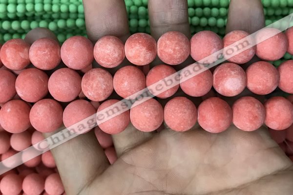 CMJ829 15.5 inches 12mm round matte Mashan jade beads wholesale