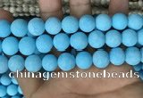 CMJ839 15.5 inches 12mm round matte Mashan jade beads wholesale