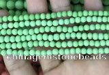 CMJ840 15.5 inches 4mm round matte Mashan jade beads wholesale