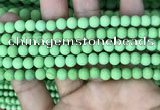 CMJ841 15.5 inches 6mm round matte Mashan jade beads wholesale