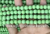 CMJ842 15.5 inches 8mm round matte Mashan jade beads wholesale