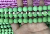 CMJ843 15.5 inches 10mm round matte Mashan jade beads wholesale