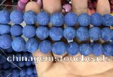 CMJ849 15.5 inches 12mm round matte Mashan jade beads wholesale