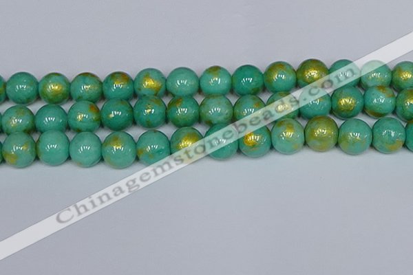 CMJ974 15.5 inches 12mm round Mashan jade beads wholesale