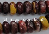 CMK122 15.5 inches 7*16mm faceted rondelle mookaite beads wholesale