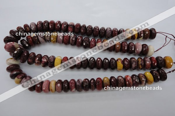 CMK122 15.5 inches 7*16mm faceted rondelle mookaite beads wholesale