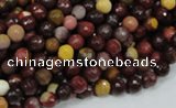 CMK15 15.5 inches 4mm faceted round mookaite beads wholesale