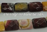 CMK150 15.5 inches 12*16mm faceted rectangle mookaite beads wholesale