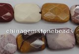 CMK152 15.5 inches 15*20mm faceted rectangle mookaite beads wholesale