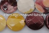 CMK160 15.5 inches 20mm faceted coin mookaite beads wholesale