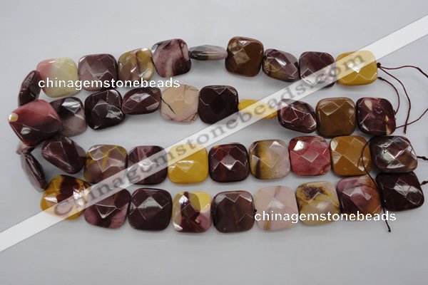 CMK162 15.5 inches 20*20mm faceted square mookaite beads wholesale