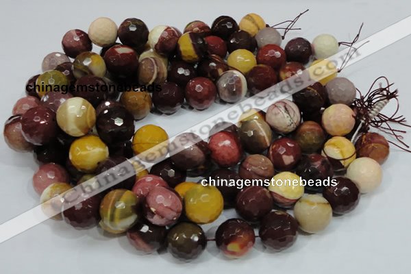 CMK18 15.5 inches 20mm faceted round mookaite beads wholesale
