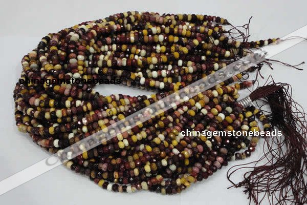 CMK19 15.5 inches 4*6mm faceted rondelle mookaite beads wholesale