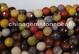 CMK211 15.5 inches 6mm faceted round mookaite gemstone beads