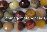 CMK214 15.5 inches 12mm faceted round mookaite gemstone beads