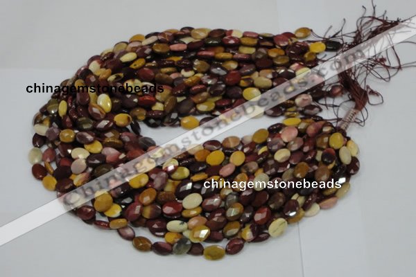 CMK22 15.5 inches 8*12mm faceted oval mookaite beads wholesale