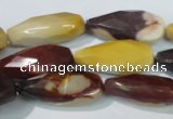 CMK229 15.5 inches 12*28mm faceted teardrop mookaite gemstone beads