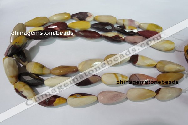 CMK229 15.5 inches 12*28mm faceted teardrop mookaite gemstone beads